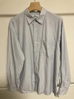 UNIQLO:C ブロードオーバーサイズシャツ　ブルーストライプ　Mサイズ