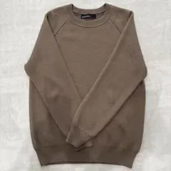 GLR ユナイテッドアローズ　ブラウン リブ編み ニットセーター