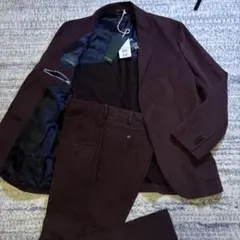 【未使用品】Henry Cotton's サイズ52 バーガンディ　厚手　スーツ