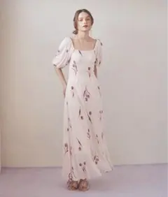 新品未使用 ジェラートピケ チューリップモチーフドレス