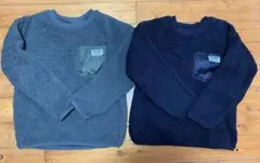 フリースポケット付き長袖トレーナー（2色セット）