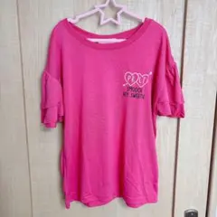 ❤️PINK-latte （ピンクラテ） Tシャツ M（160） 袖フリル可愛い