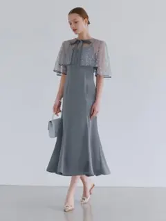 スパンコールビジューボレロマーメイドワンピースドレス結婚式パーティー二次会成人式