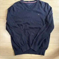 TOMMY HILFIGER Vネックニットセーター ネイビー Lサイズのサムネイル