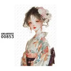 00853 ガール ペーパー/ステッカー 4枚 CREARTISTZ