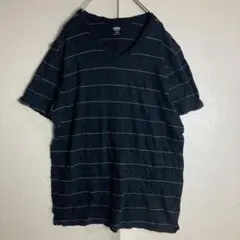 USA輸入　オールドネイビー　VネックボーダーTシャツ　カートコバーン　グランジのサムネイル