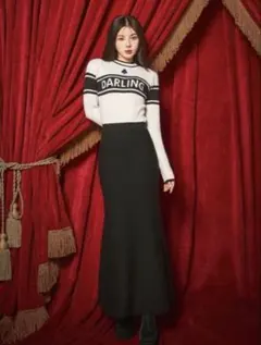 DARLINGロゴ入りニットワンピース