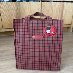 【値下げ】familiar チェック柄トートバッグ