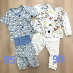 アンパンマン 長袖90 パジャマ、ペンギン 半袖95 パジャマ