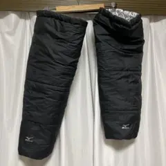 MIZUNO ミズノ ブラック ナイロン レッグウォーマー