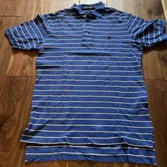 Polo Golf ネイビー ストライプ ポロシャツ Ralph Lauren
