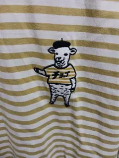 graniph グラニフ ラムチョップ 羊さん ボーダー長袖Tシャツ 刺繍