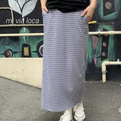 新品　mi via loca セルフカットバックスリットリブスカート