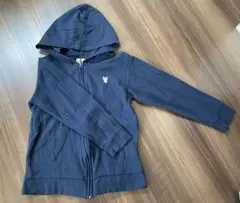 フード付き ジッパーパーカー　ネイビー　120cm コーエン
