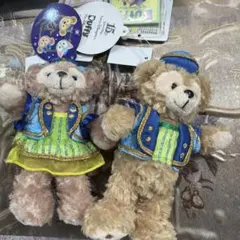 東京ディズニーシー15周年　ダッフィー ＆シェリーメイ　ぬいぐるみバッジ