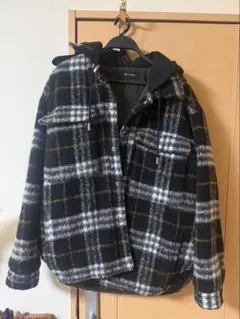 セントマイケルチェック柄 フード付き中綿シャツジャケット - メルカリ