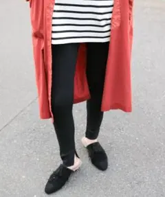 ニコアンド 細リブペチパンツ S