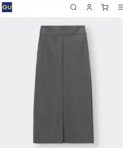 ［GU］ スリットナローロングスカートZ DARK / GRAY M