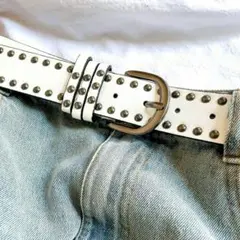 ホワイトスタッズベルト スケーター belt bigboy y2k sk8 派手