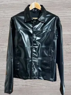 ZARA フェイクレザージャケット ブラックのサムネイル