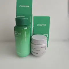 イニスフリーグリーンティー　セラミドミルクトナー ボルカニックポアクレイマスク