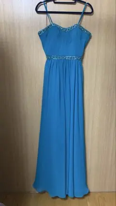 美品★ビジュー装飾 ロングドレス キャバドレス