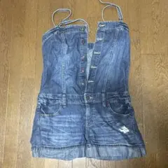 デニムブルー ジャンプスーツ 汚れあり