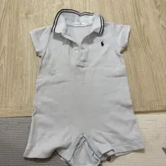 Ralph Lauren ライトグレー ポロロンパース
