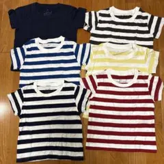 ストライプ半袖Tシャツセット 6枚