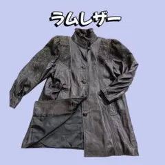 ラムレザー　LA.NAVE ファーレザージャケット　古着　Vintage