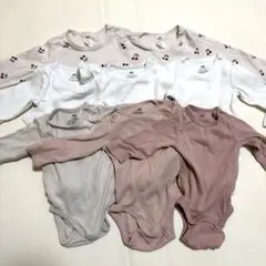 オーガニックコットン 長袖肌着 ロンパース ボディスーツ