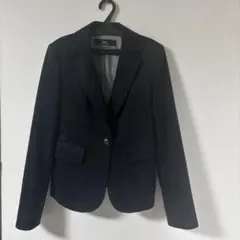 黒 スエード風 テーラードジャケット