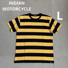 y*0様 インディアンモーターサイクル パイレーツ ボーダーT 黒 黄色 L 東のサムネイル