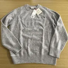 新品未使用　アニア・ハインドマーチ　プレミアムラム　クールネックセーター　グレー
