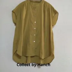 Collect by Hanch 半袖ブラウス　 マスタード　後ゴムシャーリング