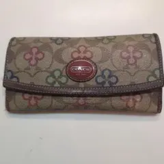 COACH 長財布 フラワーパターン