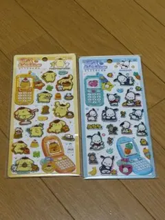 正規品　平成はっぴーフォンシール　サンリオ　プリン　ポチャッコ