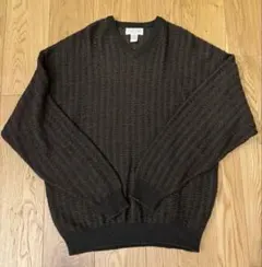 【古着】ヴィンテージ RUFFINI ブラウン Vネックニット トルコ製 L