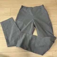 UNIQLO レディース スラックス グレー　パンツ　オフィス　ウエストゴム