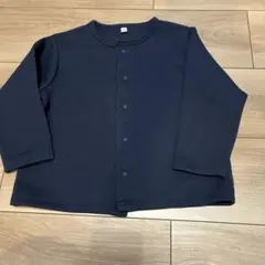 ネイビー ボタン付きカーディガン 100