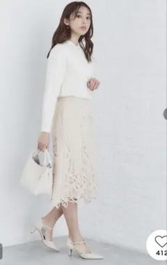 リボンレース　タイトスカート