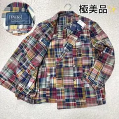 【大人気】ポロバイラルフローレン★マドラスチェック柄 テーラードジャケット