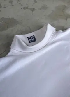 90s OLD GAP タートルネック USA製 白 M 無地