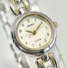 新品電池】 SEIKO ティセ ブレスウォッチ コンビ オーバル 1Pダイヤ