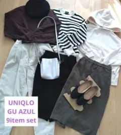 レディース　まとめ　UNIQLO GUなど 9点セット バッグ　シューズつき☆