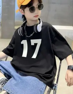SHEIN ナンバープリント Tシャツ ブラック 10Yのサムネイル
