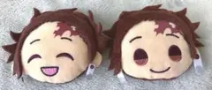 鬼滅の刃　竈門炭治郎　フェイスぬいぐるみバッジ2個セット　非売品　タグ無し