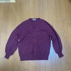 WEGO ワインレッド Vネックカーディガン