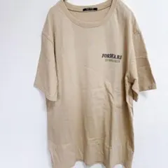one way ワンウェイ バックプリント Tシャツ ベージュ M 綿100%のサムネイル