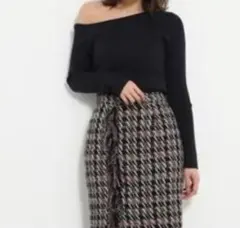 rienda ワンショルダー　トップス　ネイビー　フリーサイズ